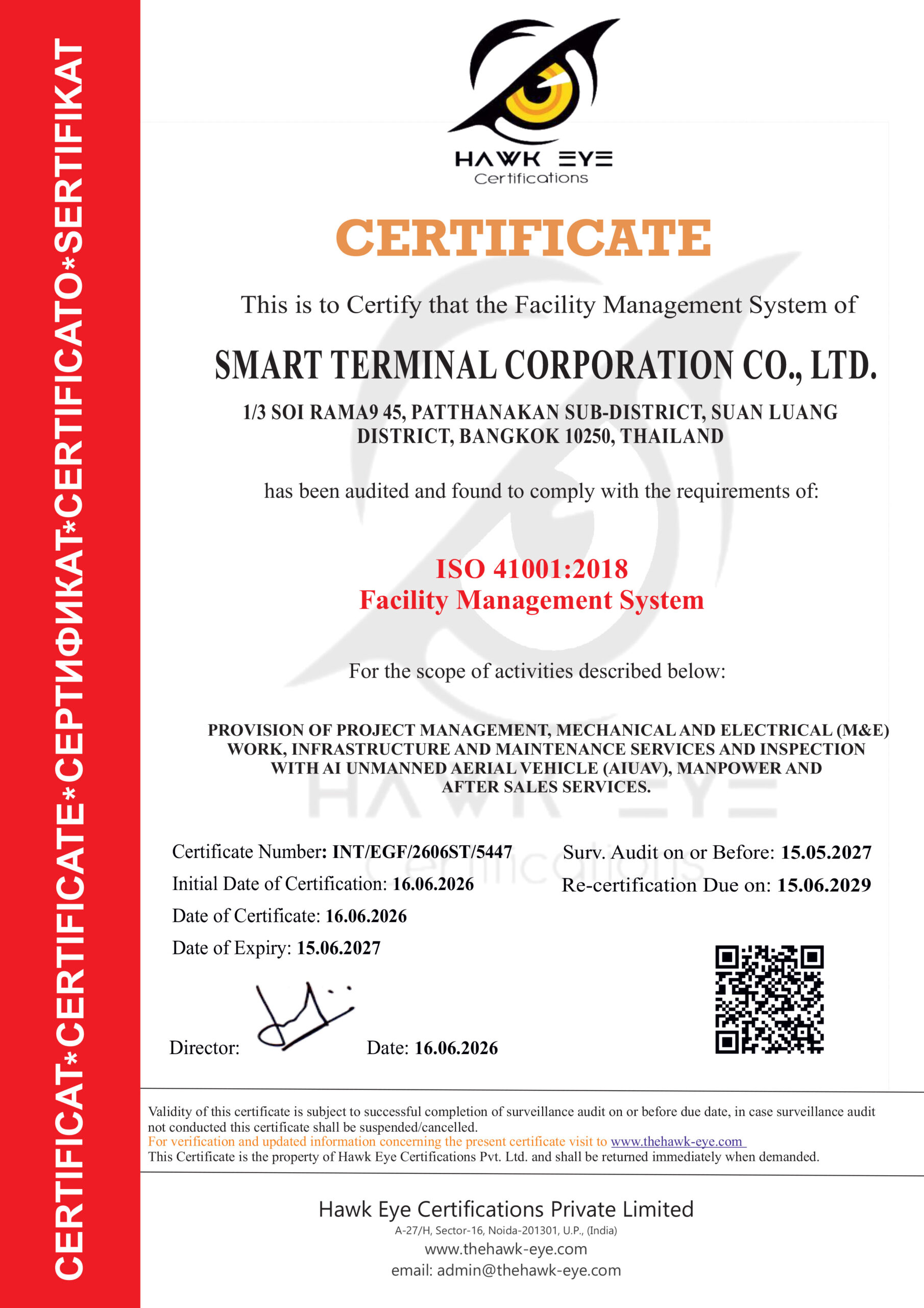 ISO 41001 ใบCerใหม่